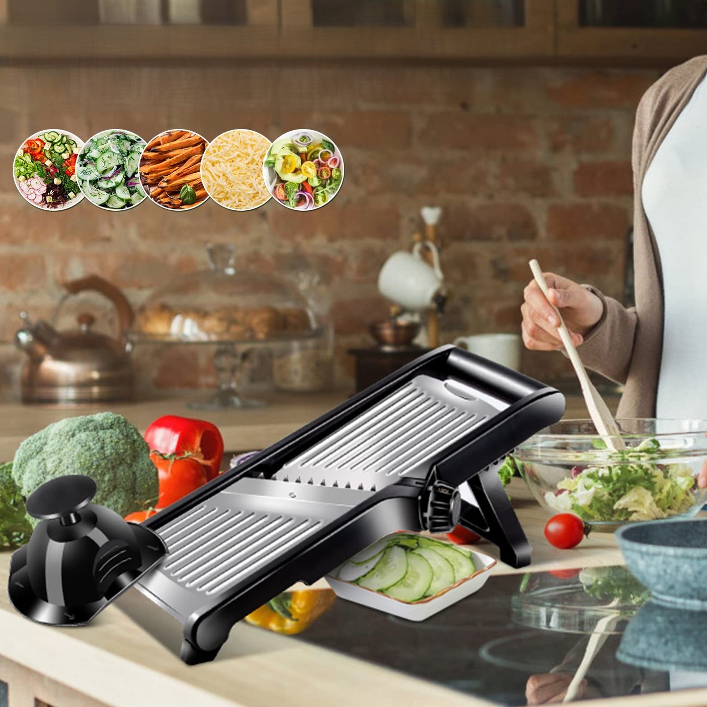 mandoline cuisine professionnelle 10 en 1