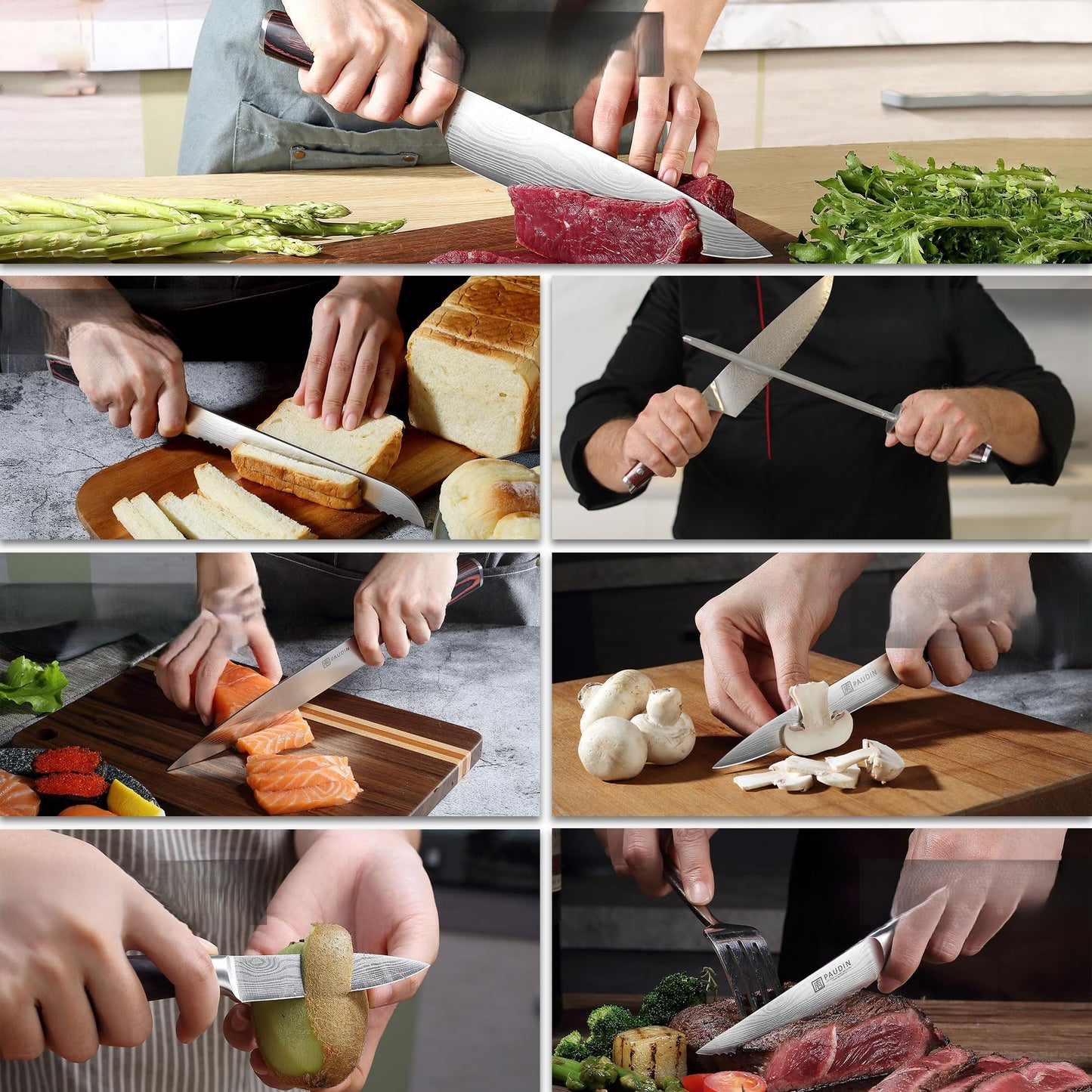 set de couteaux de cuisine Paudin 14 pièces