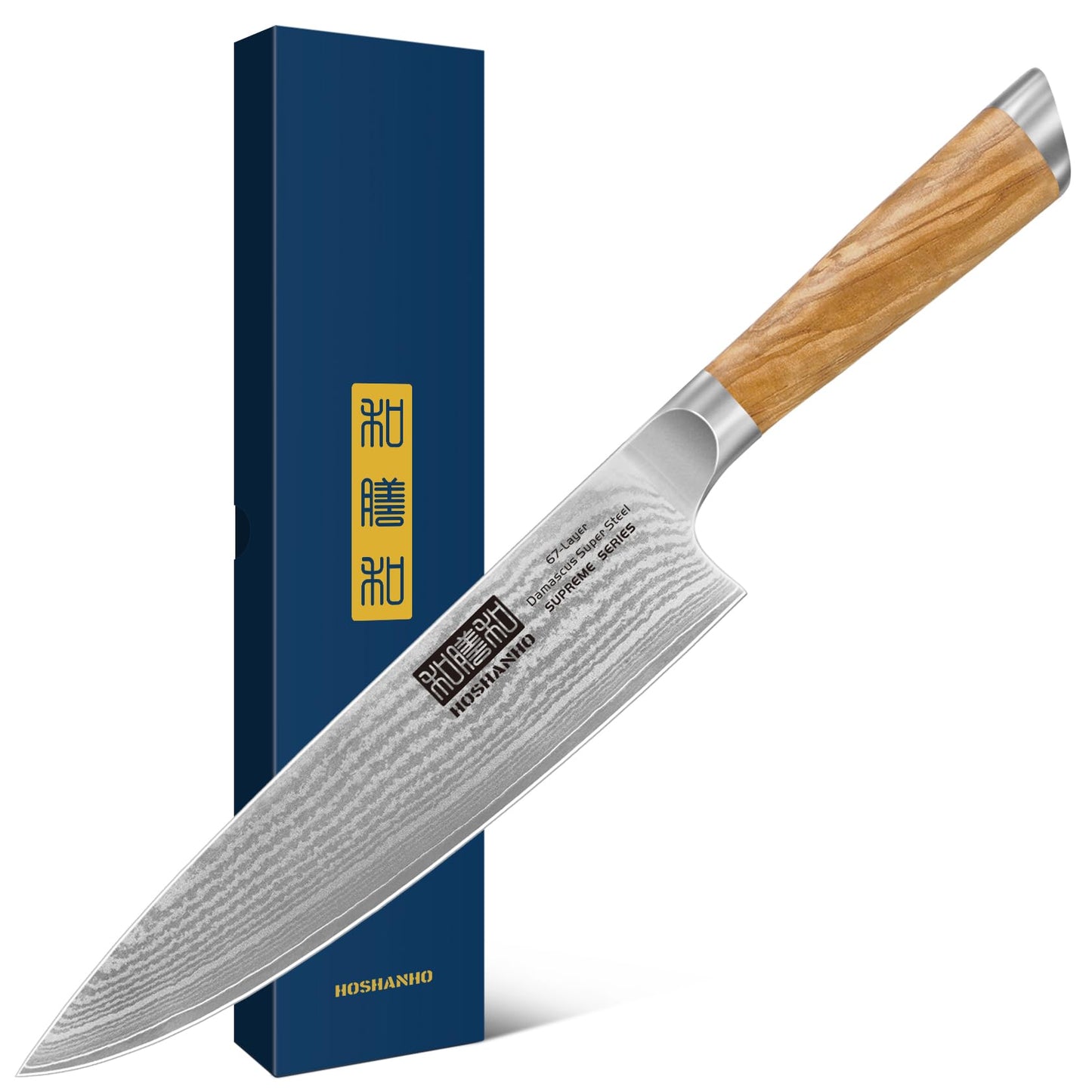 couteau japonais chef Hoshanho brun