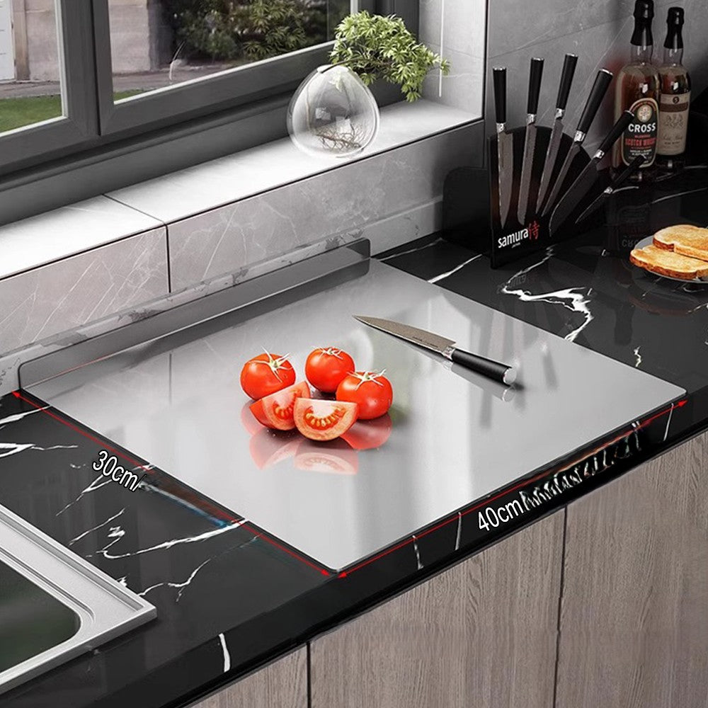 planche a découper acier inox de comptoir