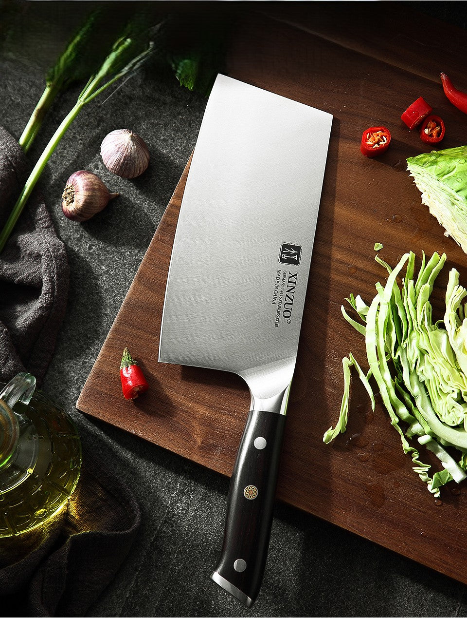 couteau de cuisine professionnel couperet Xinzuo