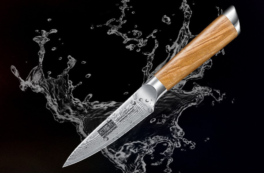 couteau cuisine japonais office hoshanho brun