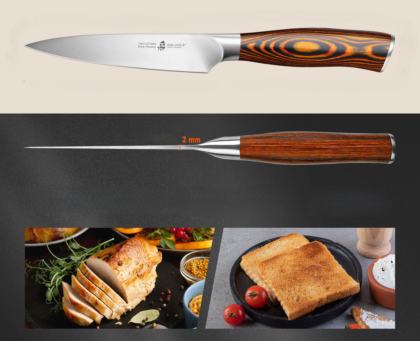 couteau de cuisine professionnel d'office Tuo