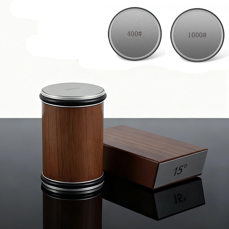 Aiguiseur couteau bois massif professionnel base antidérapante – Duocuisine