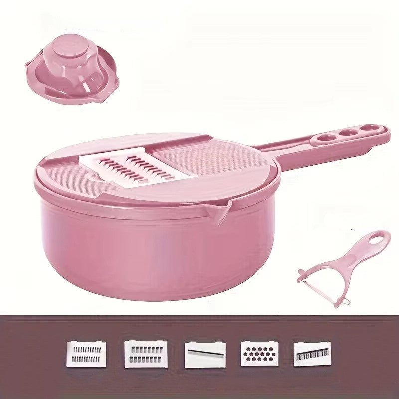 CutShredGrater™ hachoir légumes ergonomique - Rose