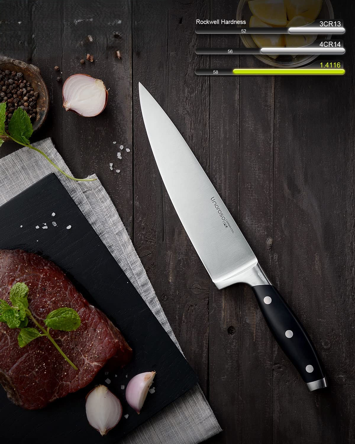couteau de cuisine professionnel Linoroso