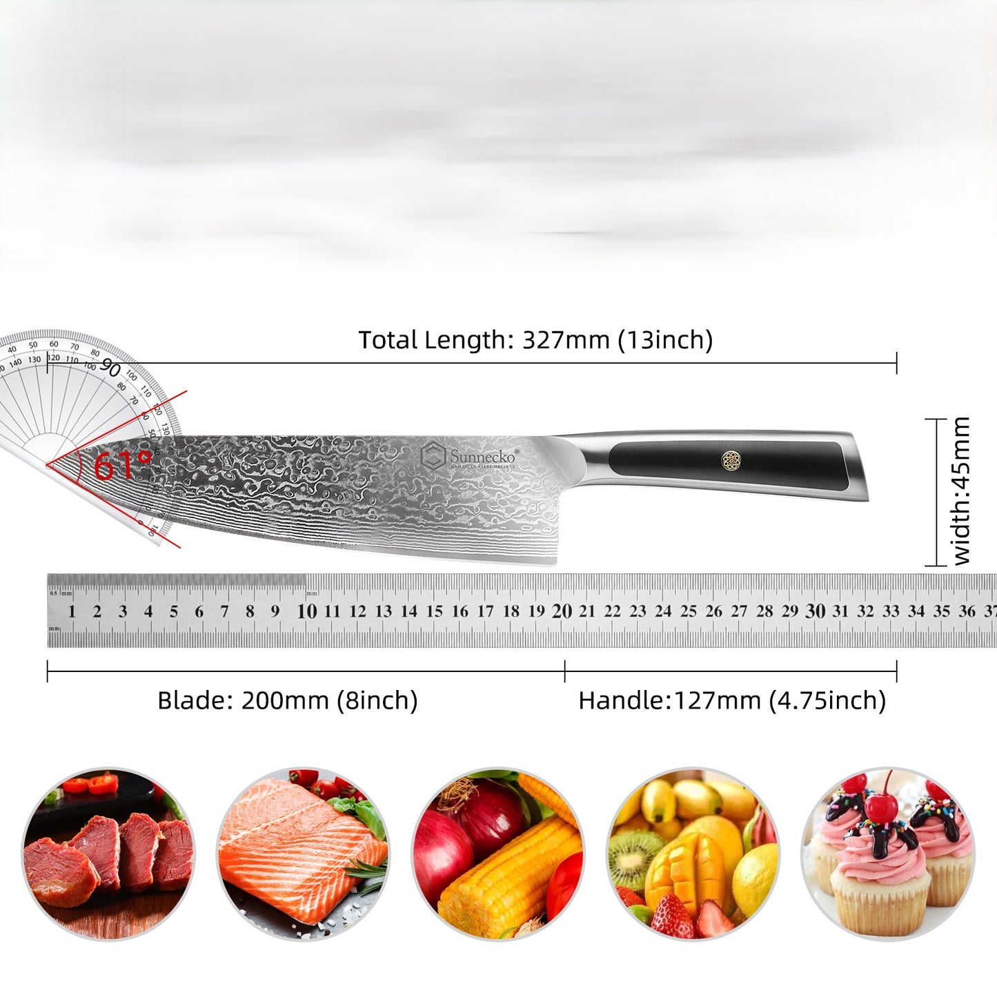 couteau japonais chef Sunnecko