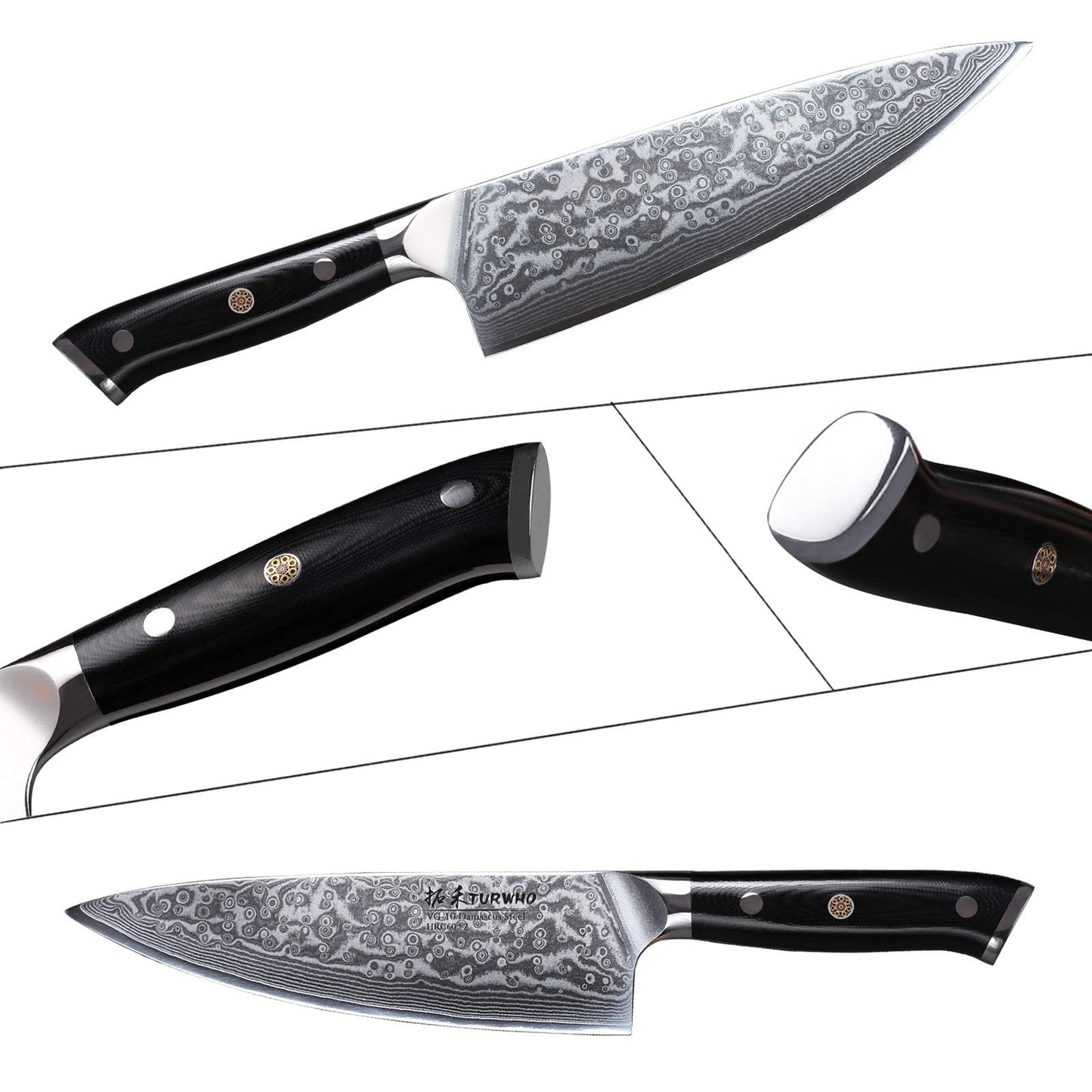 couteau japonais de chef Turwho