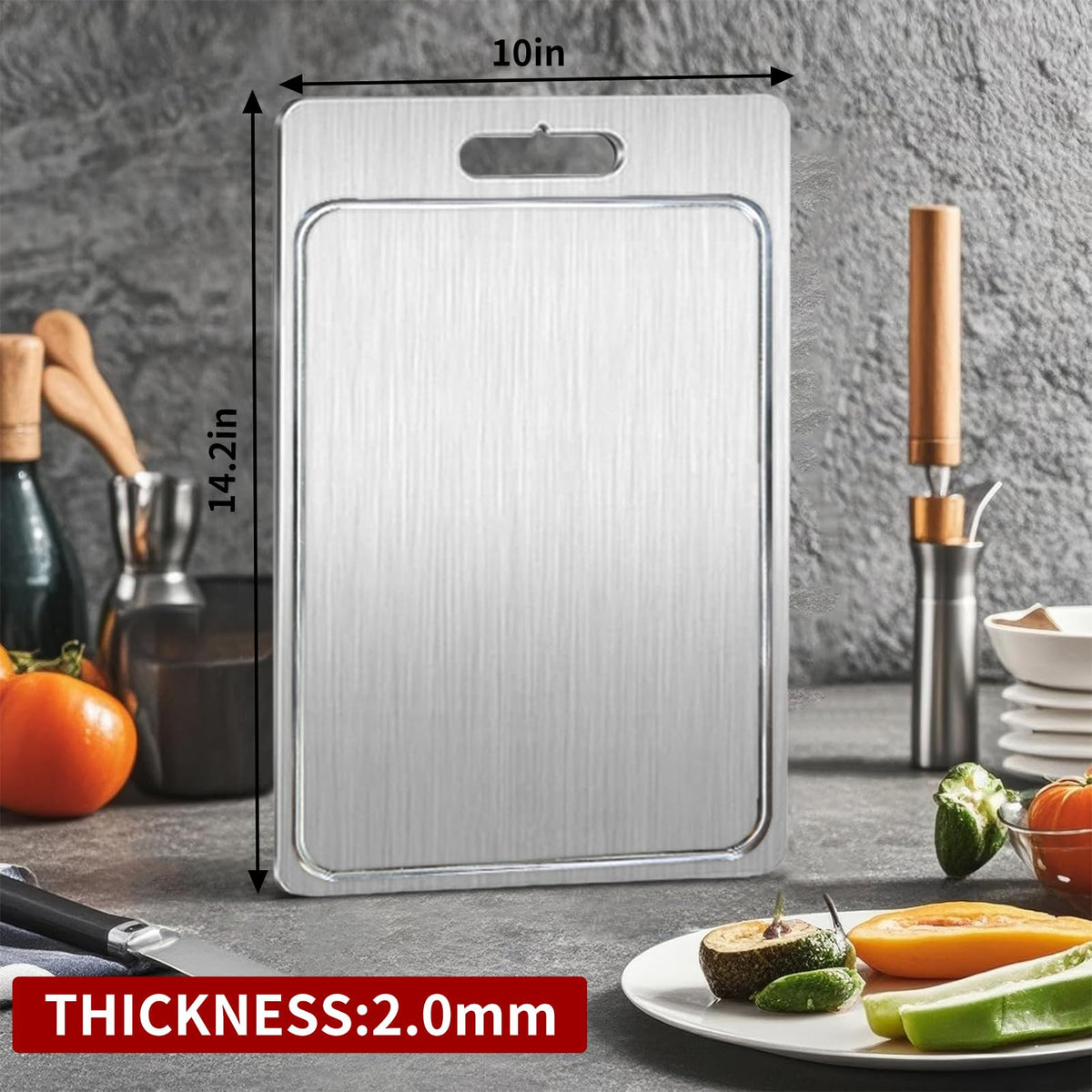 Planche à Découper Acier Inox Benustra - Duocuisine