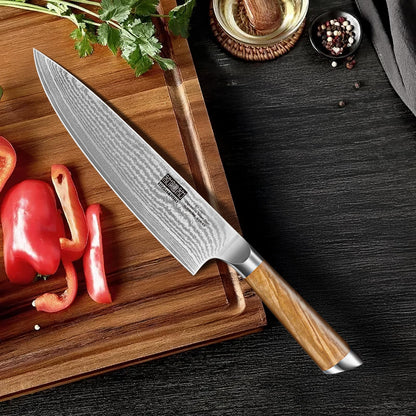 couteau japonais chef Hoshanho brun