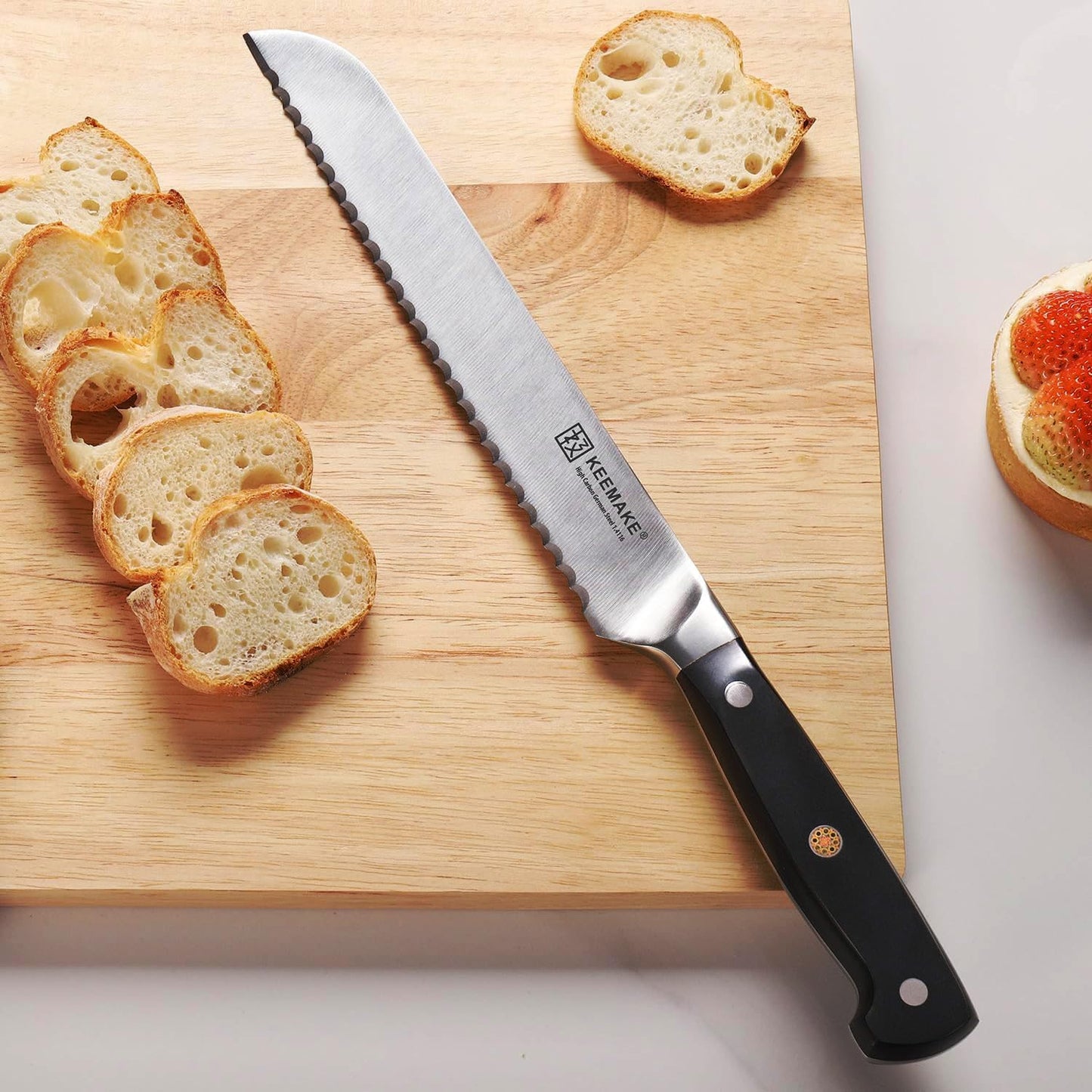 couteau de cuisine professionnel a pain keemake