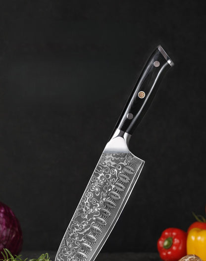 Couteau de cuisine Santoku | Damas 67 couches