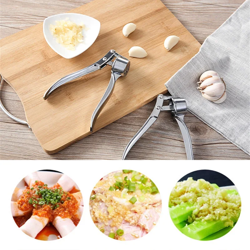 Presse-ail argent | Alliage de zinc ergonomique - Duocuisine