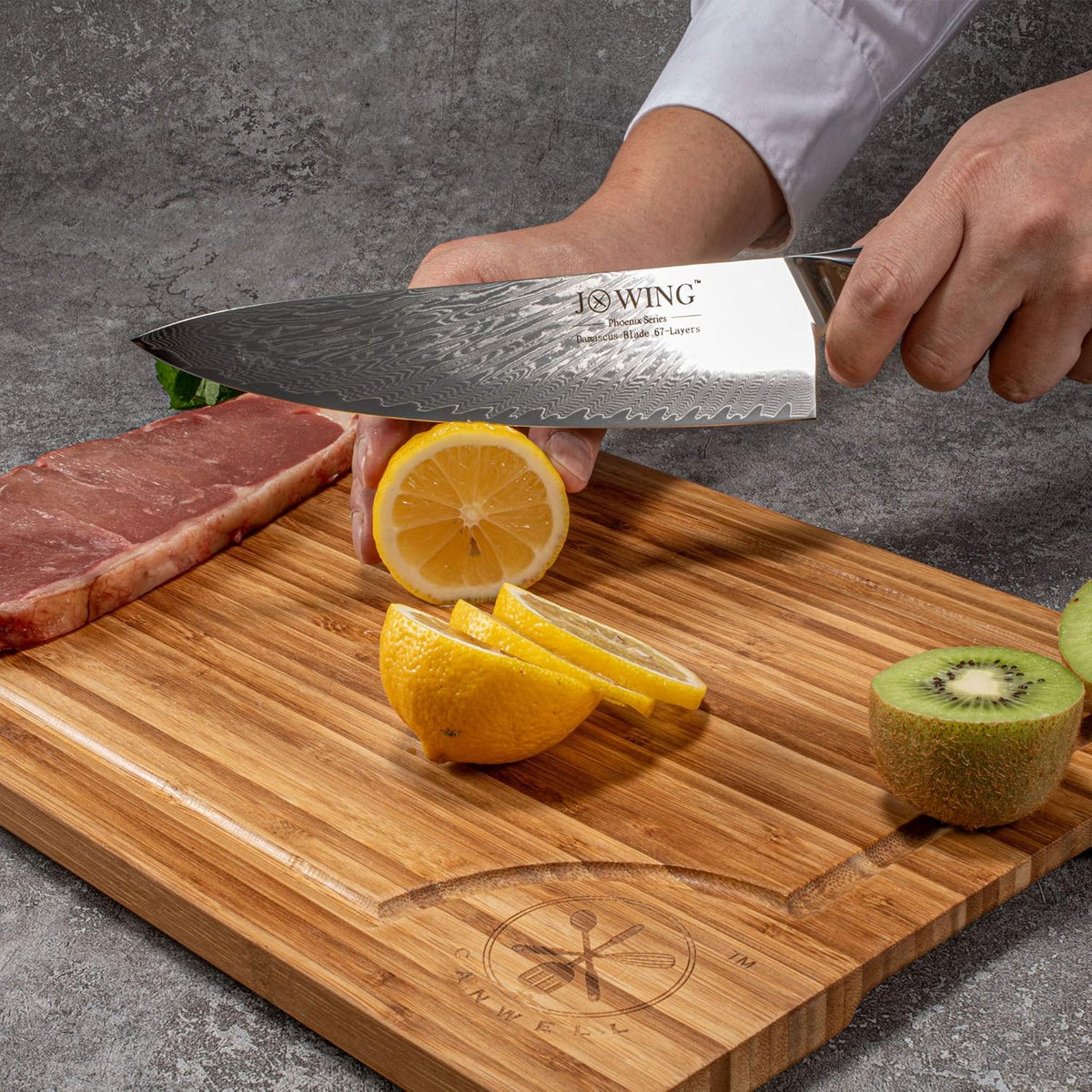 Couteau de cuisine | Damas 21cm