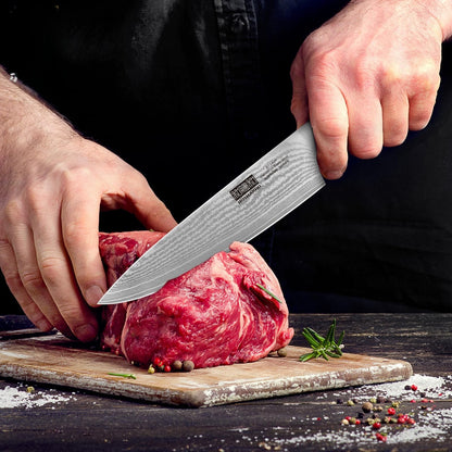 couteau japonais chef Hoshanho brun
