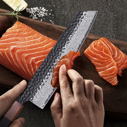 Couteau de chef japonais Kiritsuke | Acier Damassé 67