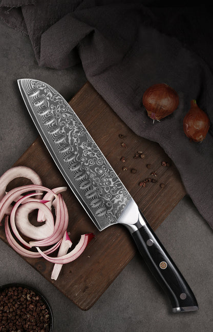 Couteau de cuisine Santoku | Damas 67 couches