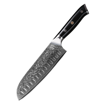 Couteau de cuisine Santoku | Damas 67 couches
