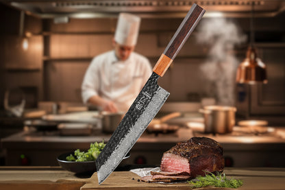 Couteau de chef japonais Kiritsuke | Acier Damassé 67