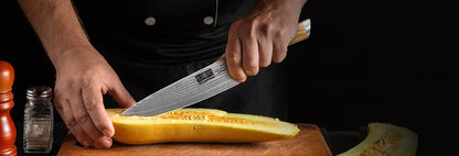 couteau japonais chef Hoshanho brun