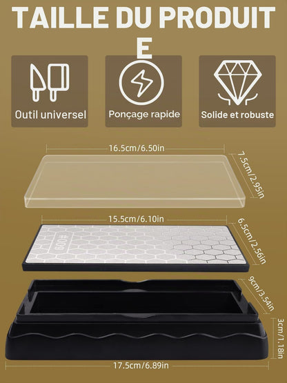 Pierre à aiguiser diamant Kalolary double face grain 600 1200 – Duocuisine
