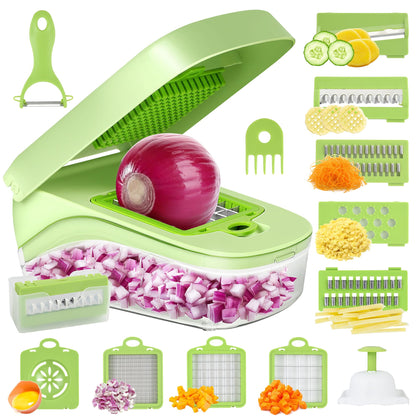 Coupe-légumes 14 en 1 | Julienne, râpe, tranche - Duocuisine