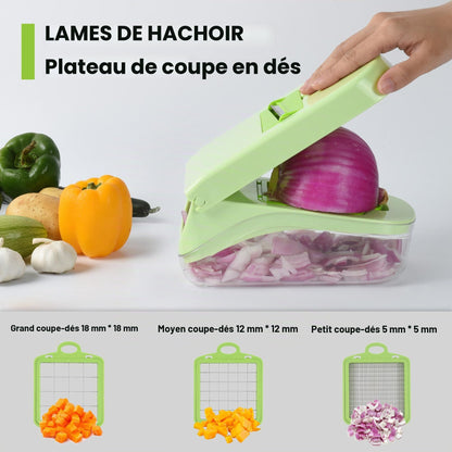 Coupe-légumes 14 en 1 | Julienne, râpe, tranche - Duocuisine