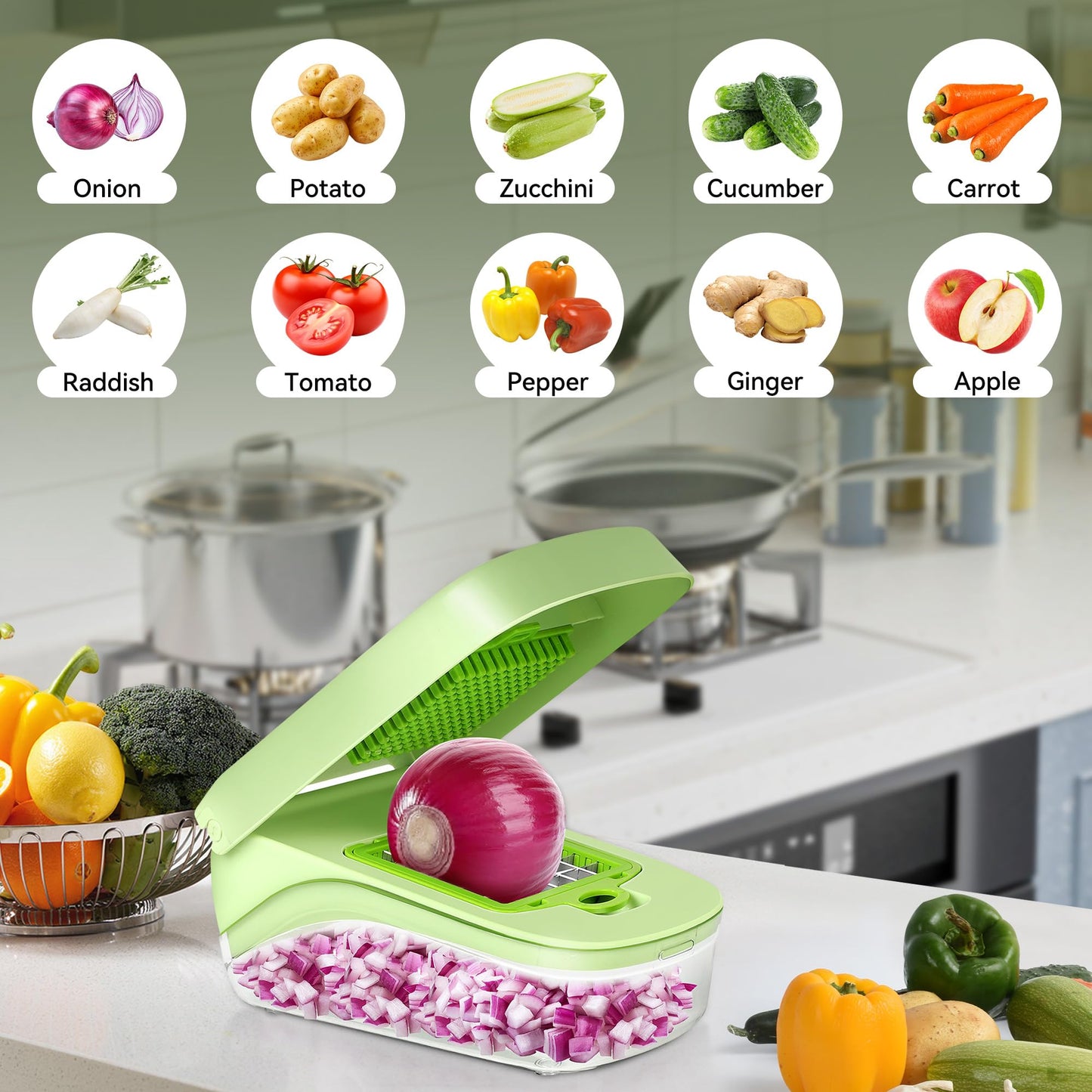 Coupe-légumes 14 en 1 | Julienne, râpe, tranche - Duocuisine