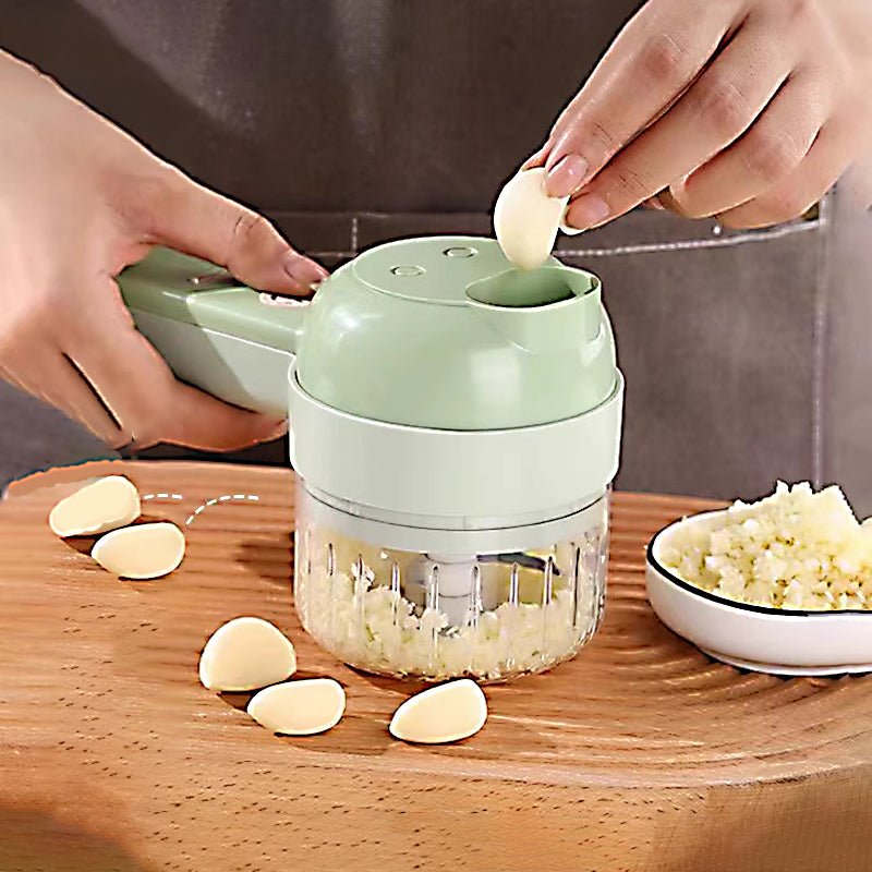 Coupe-Légumes Électrique 4-en-1 Rechargeable - Duocuisine