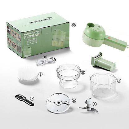 Coupe-Légumes Électrique 4-en-1 Rechargeable - Duocuisine