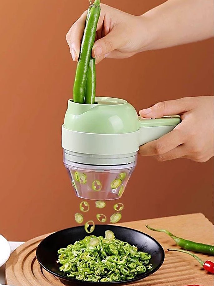 Coupe-Légumes Électrique 4-en-1 Rechargeable - Duocuisine