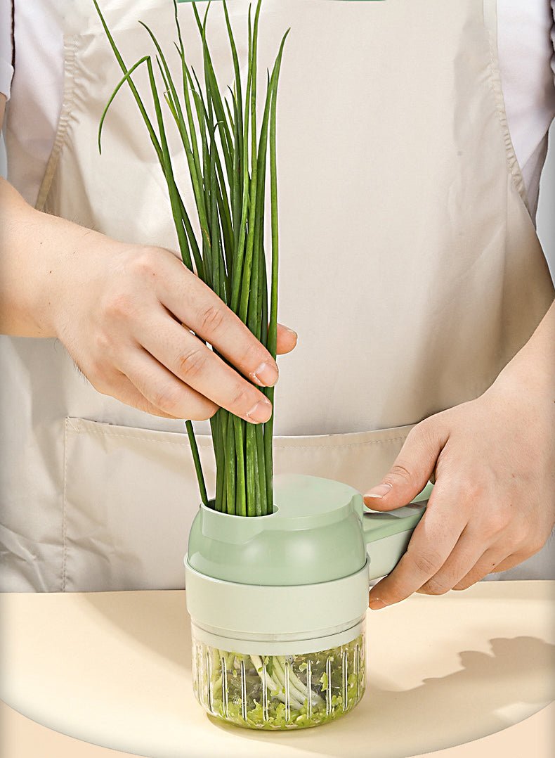 Coupe-Légumes Électrique 4-en-1 Rechargeable - Duocuisine