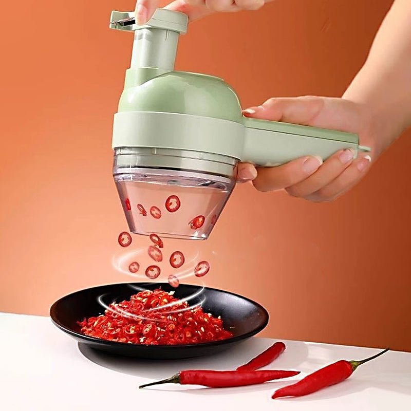 Coupe-Légumes Électrique 4-en-1 Rechargeable - Duocuisine