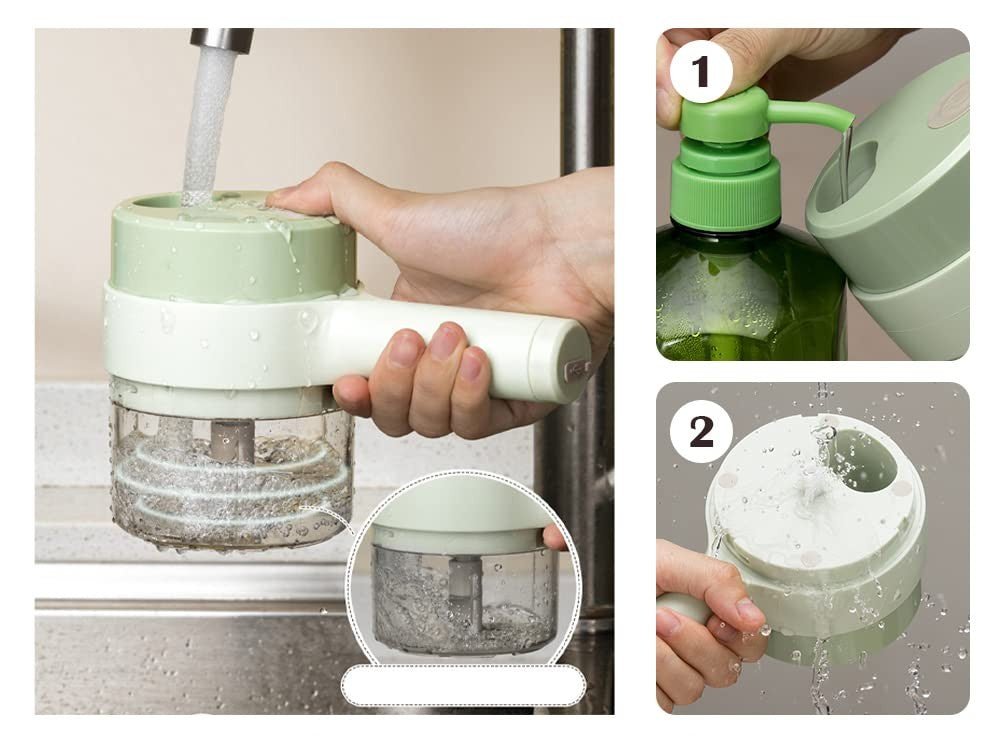 Coupe-Légumes Électrique 4-en-1 Rechargeable - Duocuisine