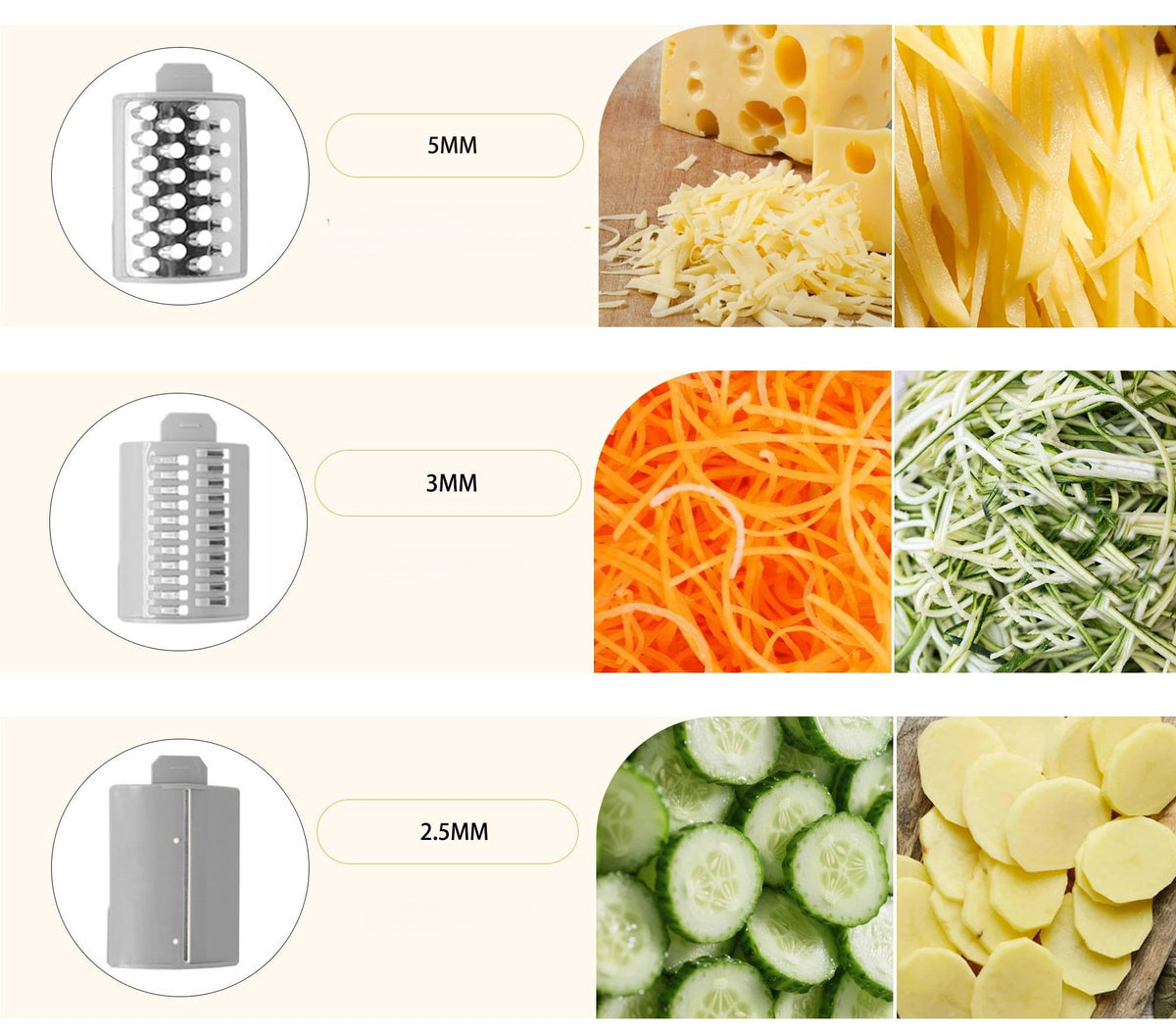 Coupe-légumes électrique multifonction | 3 lames inox | Duocuisine - Duocuisine