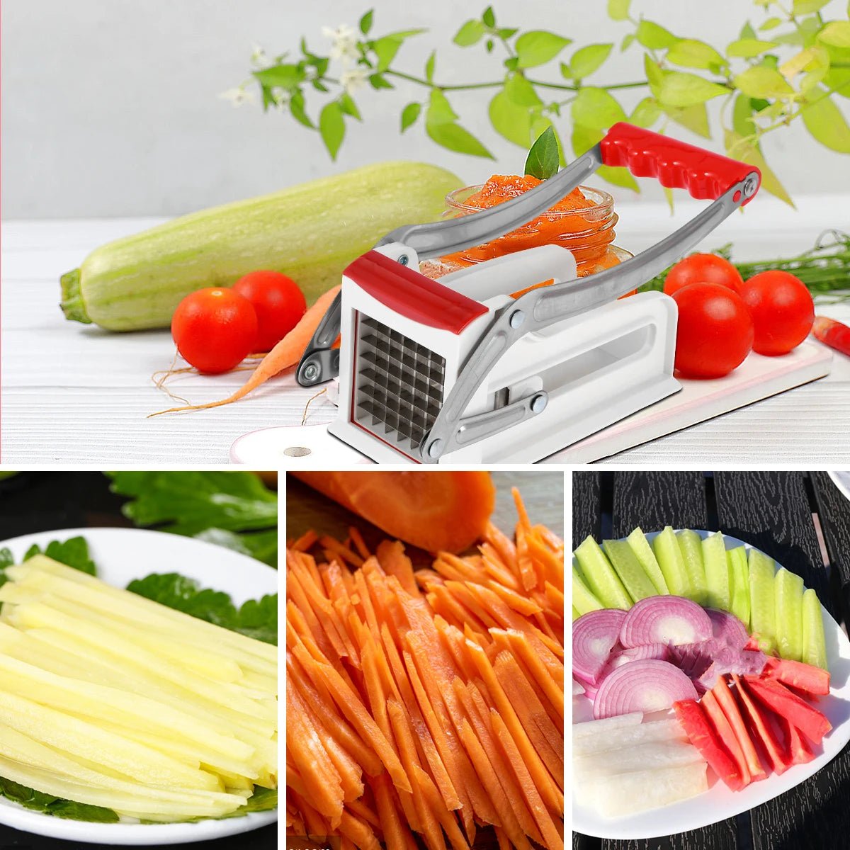 Coupe-Légumes Frites Inox | Lames Interchangeables - Duocuisine