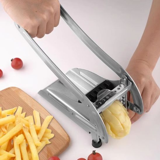 Coupe-Légumes Frites Silver | Inox Antidérapant - Duocuisine