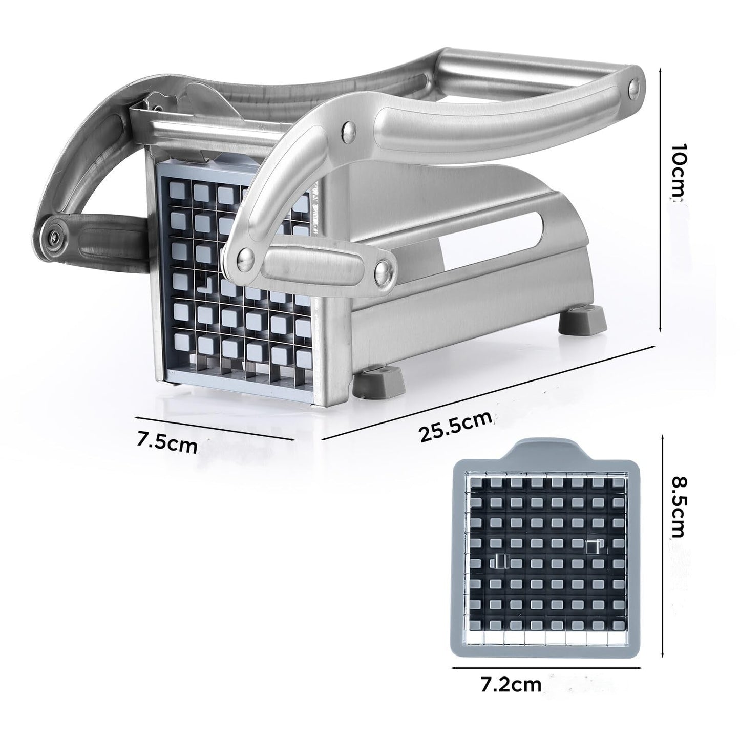 Coupe-Légumes Frites Silver | Inox Antidérapant - Duocuisine