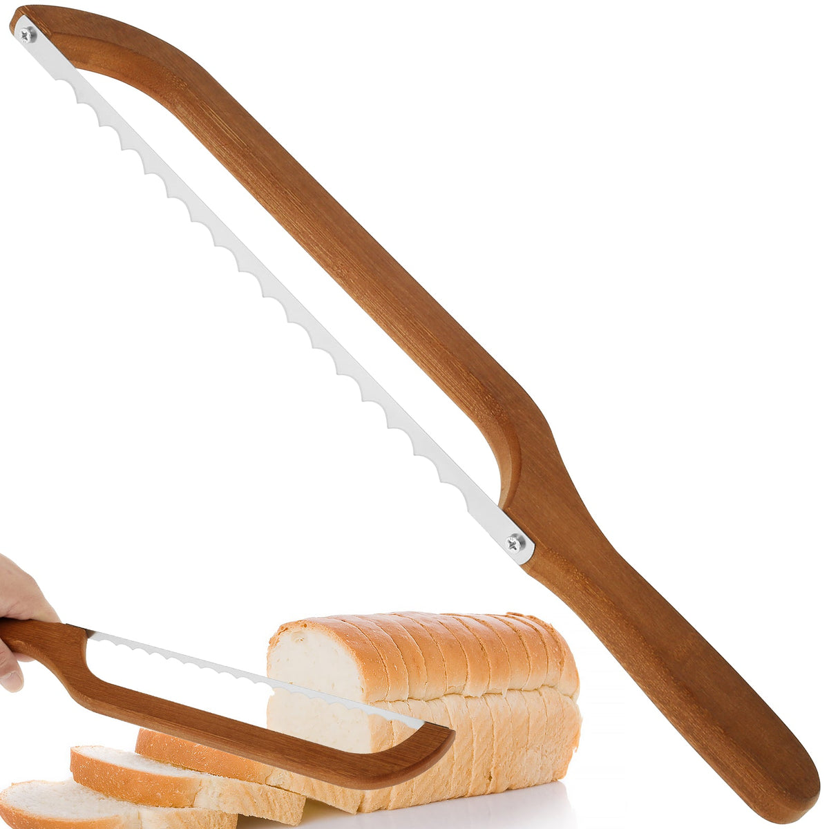 Coupe Pain Ergonomique – Lame Dentelée pour Tranches Parfaites - Duocuisine