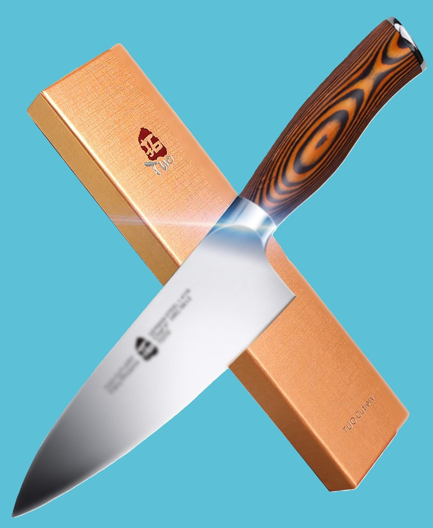 Couteau de Cuisine Chef TUO | Manche Bois Parka - Duocuisine