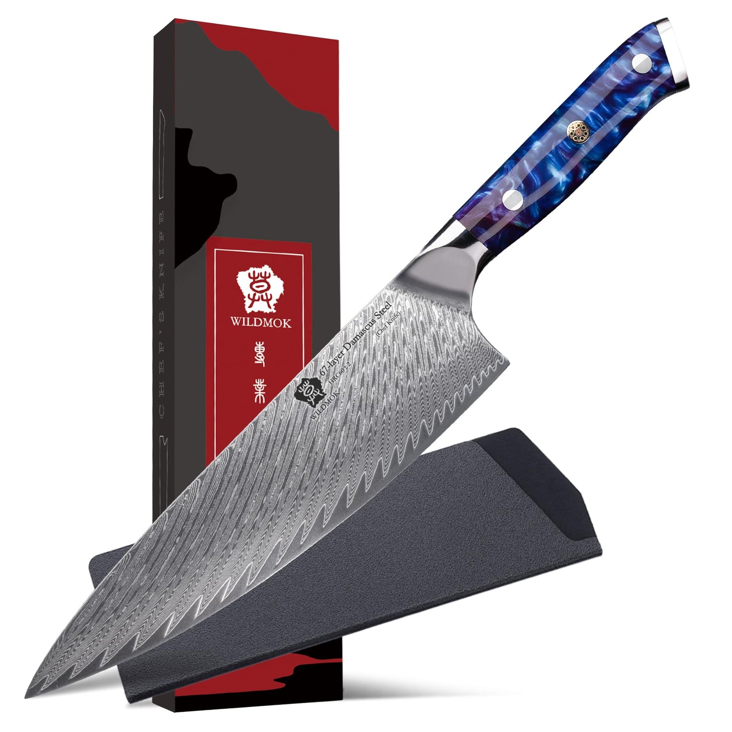 Couteau de Cuisine Chef Wildmok | Manche Ergonomique - Duocuisine