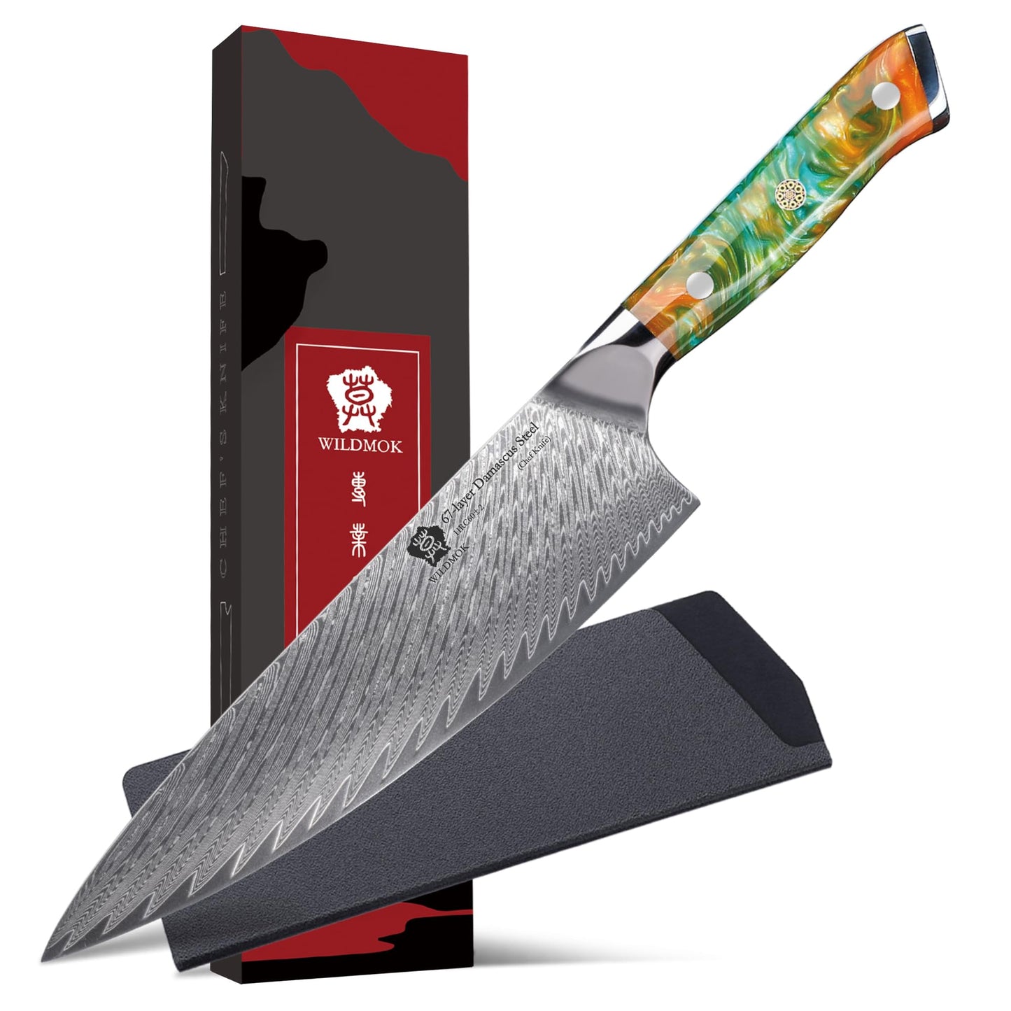 Couteau de Cuisine Chef Wildmok | Manche Ergonomique - Duocuisine