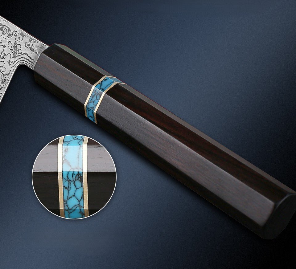 Couteau de cuisine-chef Young montrant la couleur bleue – Duocuisine