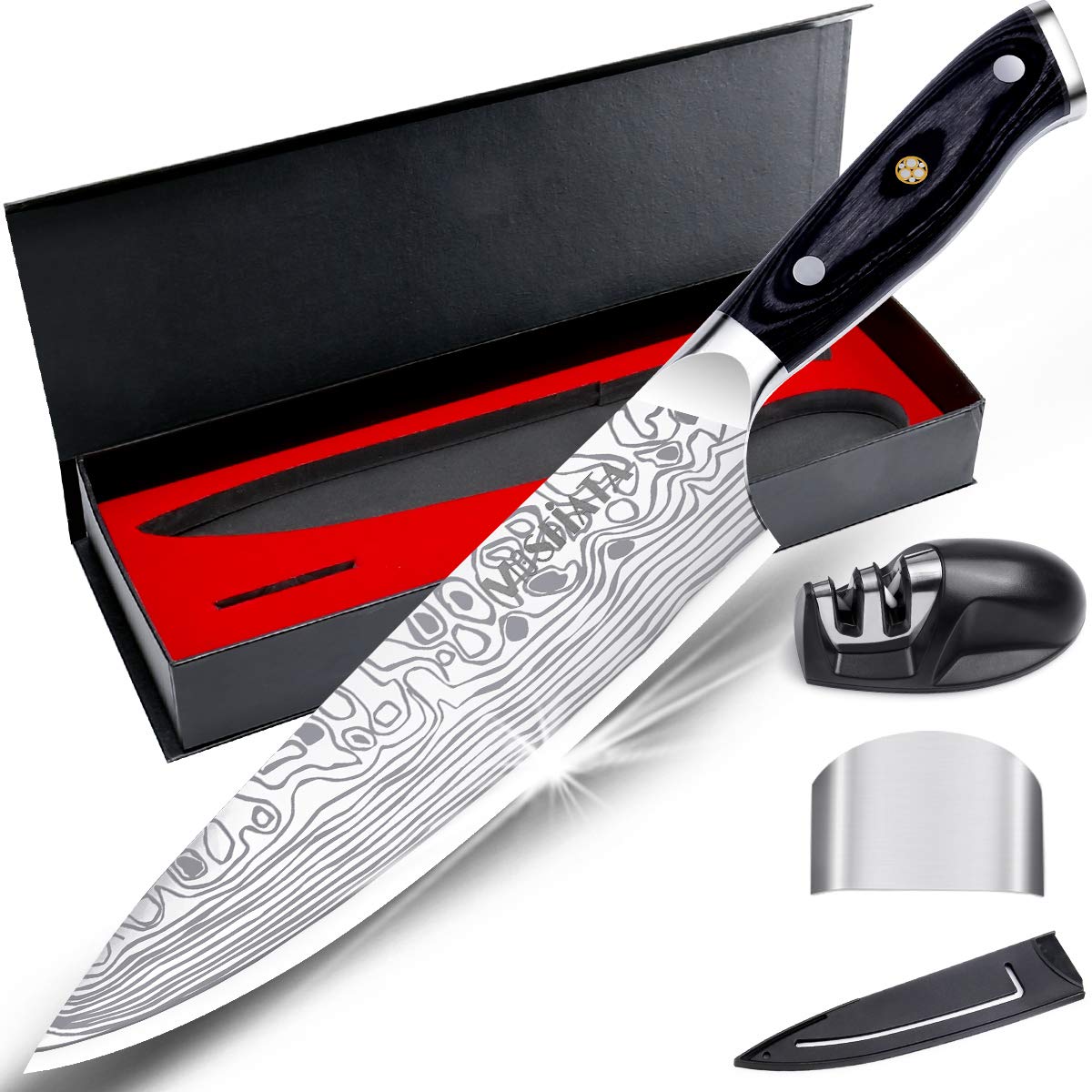 Couteau de Cuisine Professionnel Chef Mosfiata | Kit Complet - Duocuisine
