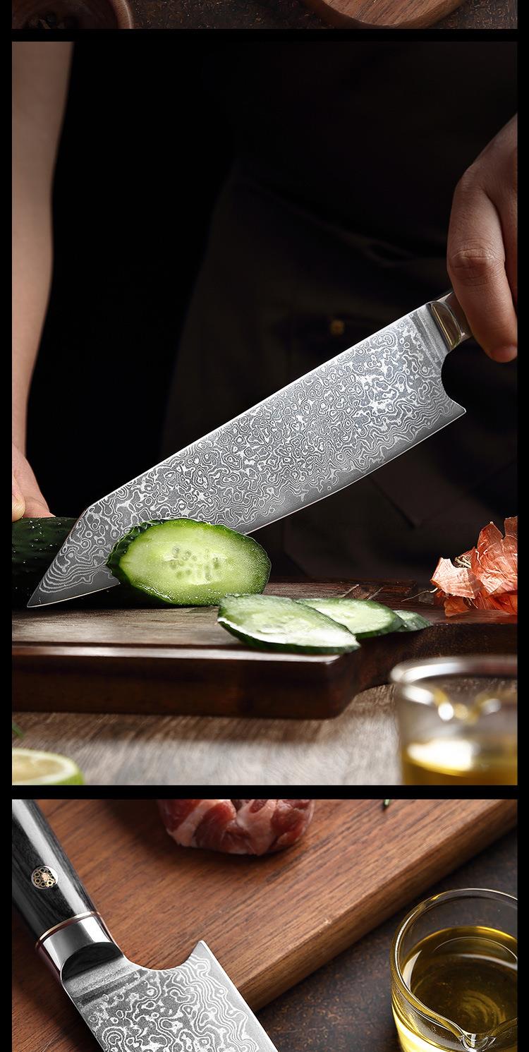 couteau japonais damas chef Kiritsuke - Duocuisine