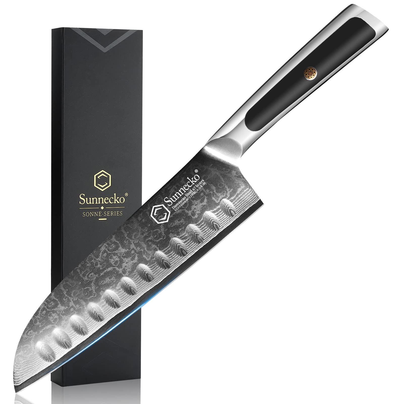 Couteau Japonais Santoku Sunnecko - Duocuisine