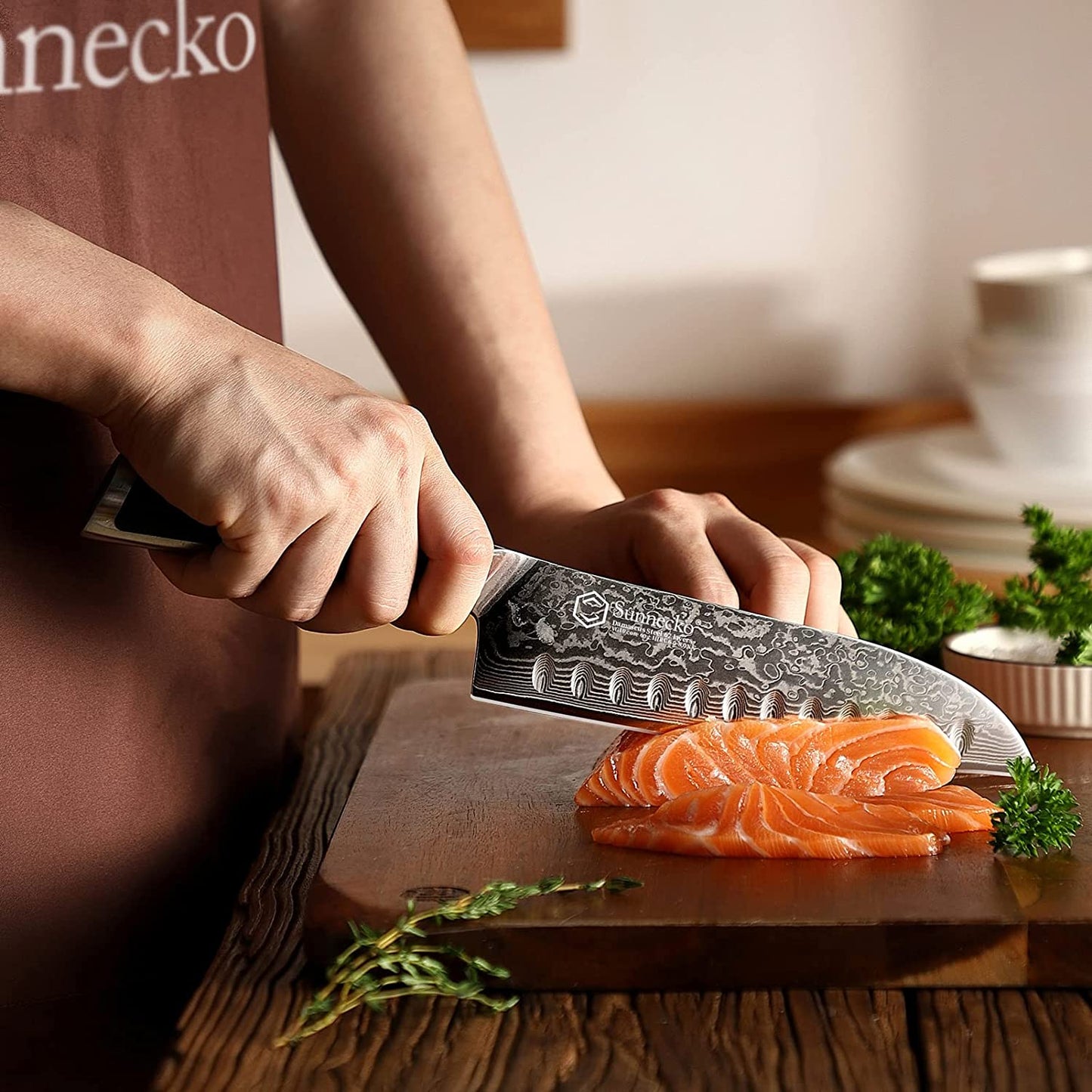 Couteau Japonais Santoku Sunnecko - Duocuisine