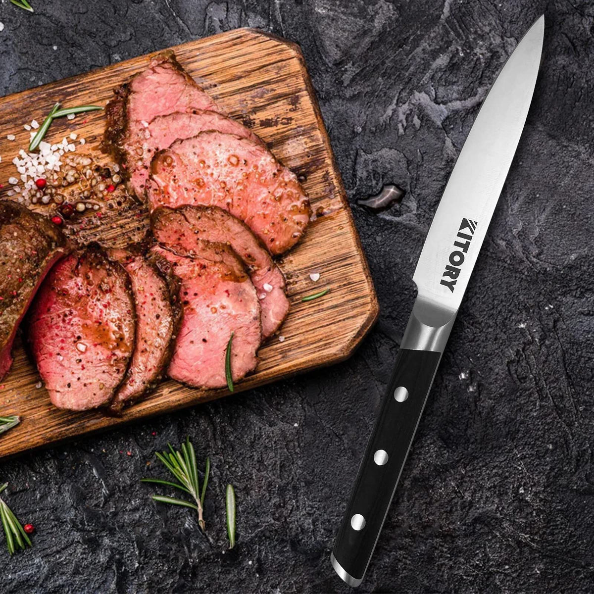 Couteau utilitaire Kitory | Lame 10 cm Acier Allemand - Duocuisine