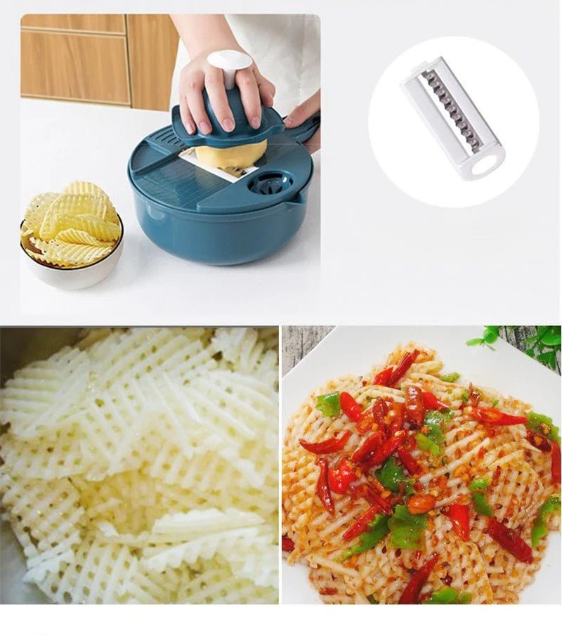 CutShredGrater™ râpe à légumes manuelle coupant des fritte gauffré