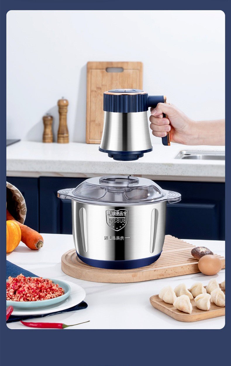 Hachoir électrique inoxydable Duocuisine – bol 5L et six lames en acier